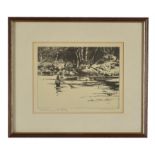 Norman Wilkinson (1878-1971) Three framed and glazed etchings
