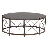 A wrought iron low centre table