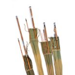 Hardy Bros, Alnwick; four various Palakona split-cane fishing rods