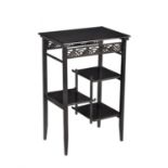 An Aesthetic Movement ebonised occasional table in Japonisme taste