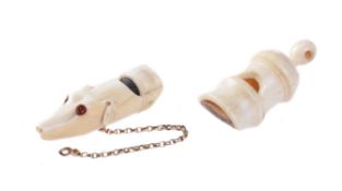 Two sporting whistles