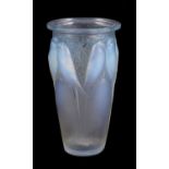 Lalique, René Lalique, Ceylan, an opalescent and blue stained glass vase