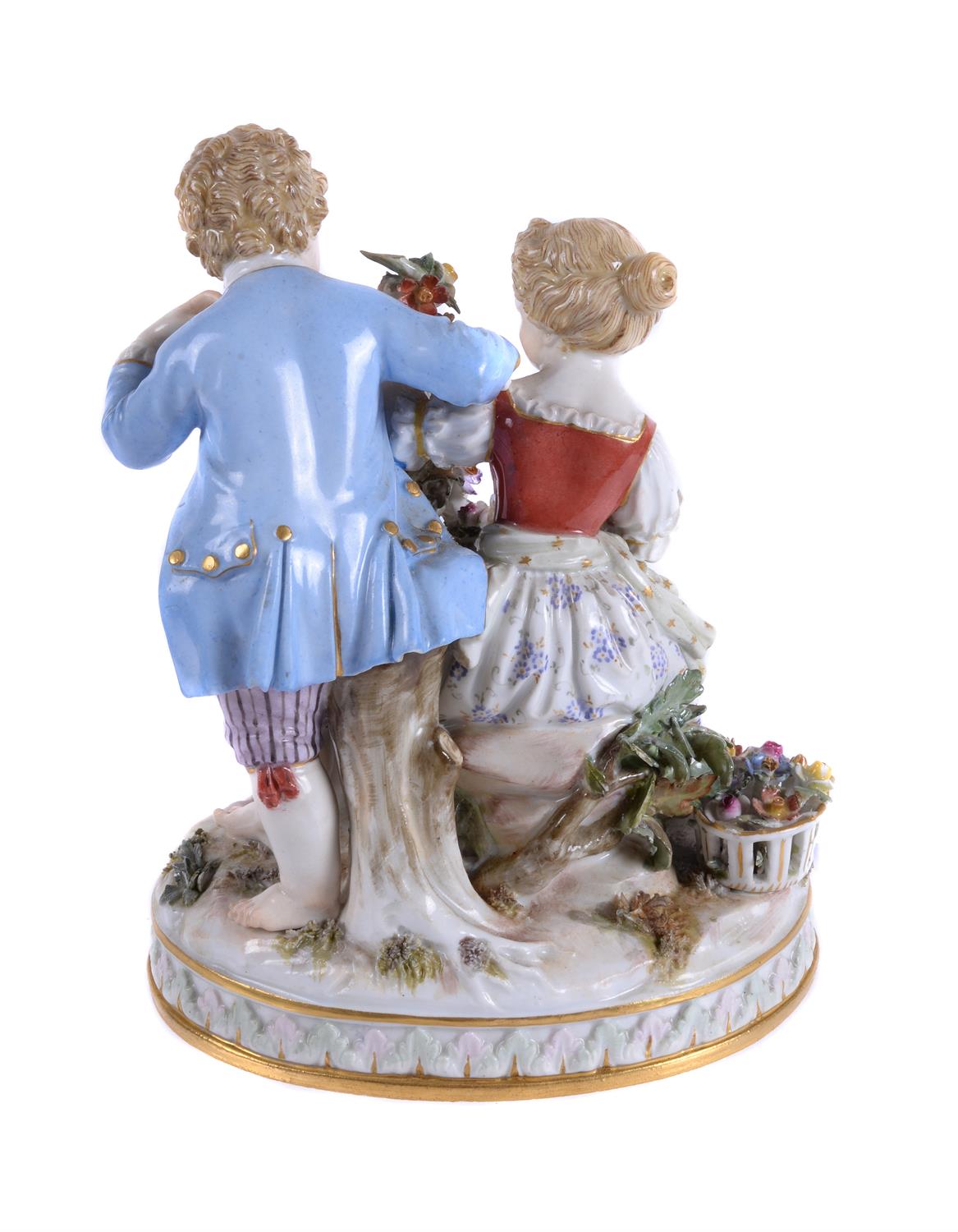 A Meissen group of two children emblematic of Spring - Image 2 of 3