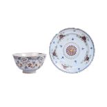 An English delft polychrome punch bowl