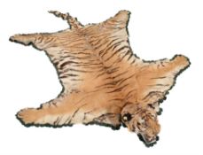 A tiger skin rug