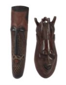 Two African wood masks