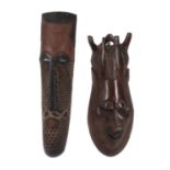 Two African wood masks