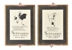 A set of eleven advertising prints for Schweppes 'Tonic Water - does you good' campaign