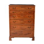 A George IV mahogany secretaire chest