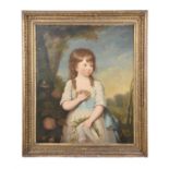 Manner of George Romney , Portrait of a girl in a white dress