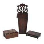 A Regency rosewood and specimen parquetry work box