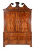 A Dutch mahogany linen press