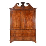 A Dutch mahogany linen press