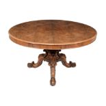 A Victorian rosewood circular centre table