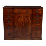 A Regency mahogany breakfront side cabinet