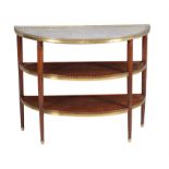 A French plum-pudding mahogany console table
