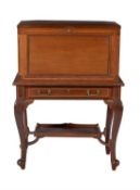 A mahogany and tulipwood banded writing cabinet