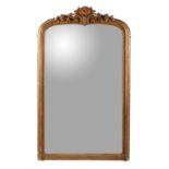 A giltwood and composition wall mirror