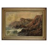 E. P. Constable (British fl. 1879) , Rocky coastal landscape