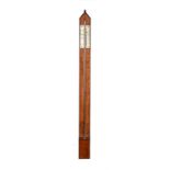 A Scottish Regency satinwood mercury stick barometer