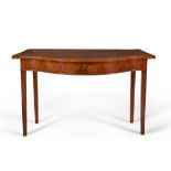 A George III mahogany serpentine fronted serving table, circa 1780