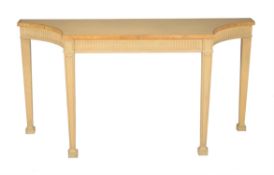 A cream painted and parcel gilt serving table