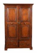 A teak press cupboard