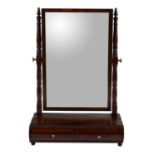 A Regency mahogany dressing mirror