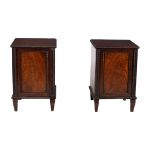 A pair of George IV mahogany side cabinets