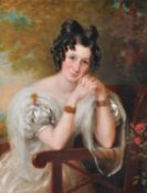 E. F. Green (British fl. 1824-1851), Portrait of a seated lady