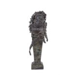 A patinated bronze bust of Bacchus