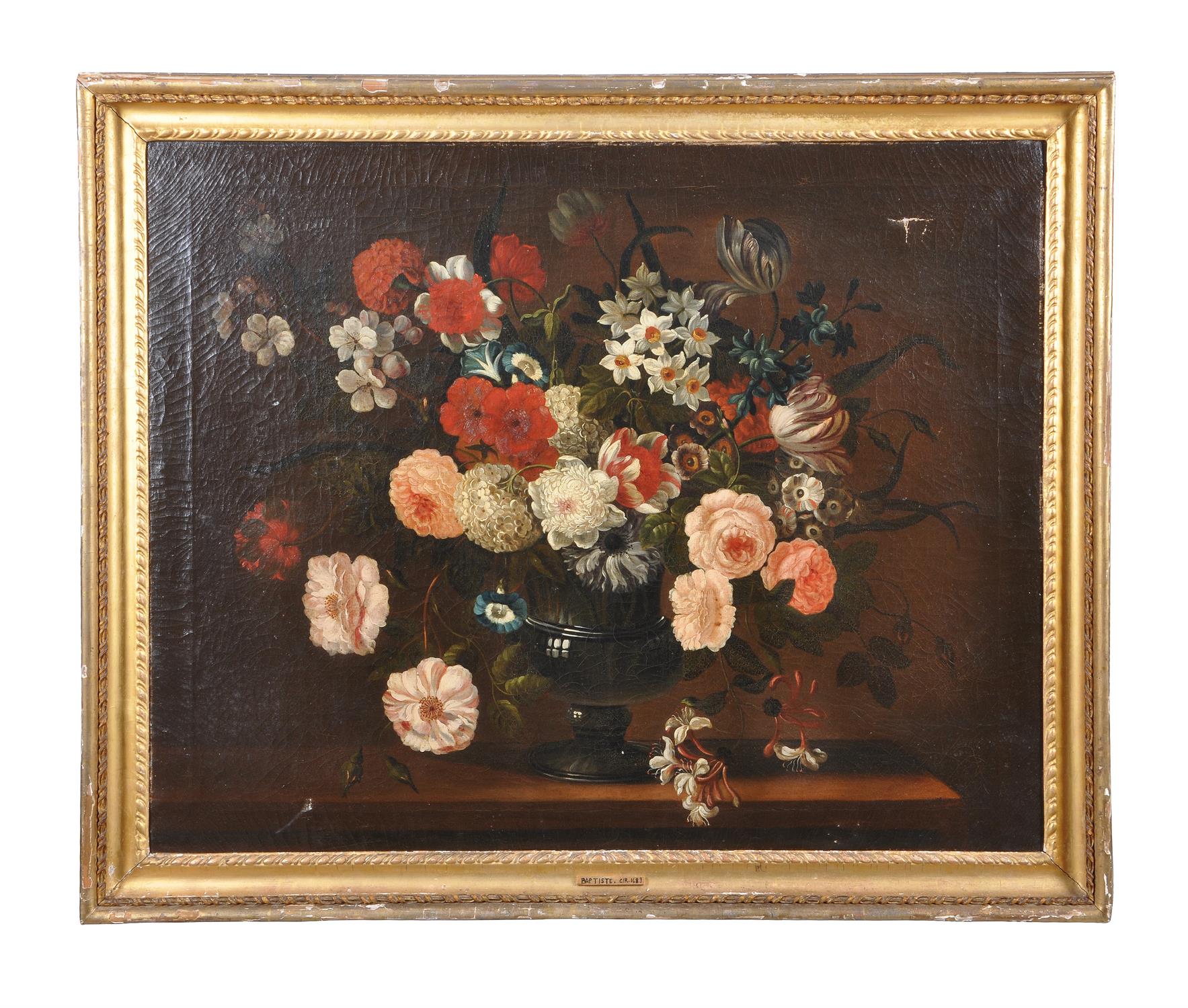 Manner of Jean-Baptiste Monnoyer, Still life of flowers in a vase