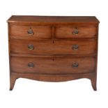 A Regency mahogany bowfront chest of drawers