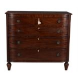 A Regency mahogany bowfront chest of drawers