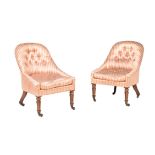 A pair of George IV rosewood salon chairs