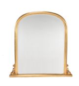 A giltwood wall mirror