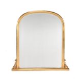 A giltwood wall mirror