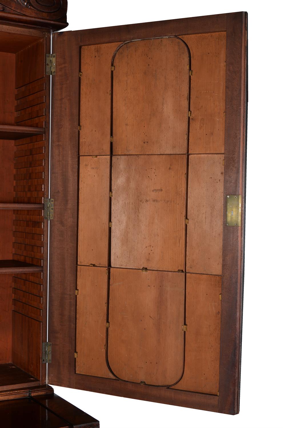 A George IV mahogany and goncalo alves bureau bookcase, circa 1825 - Image 6 of 8