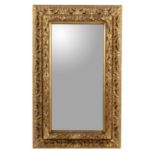 A Continental giltwood and composition rectangular wall mirror