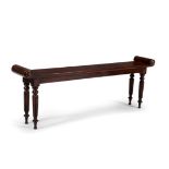 A George IV mahogany hall seat