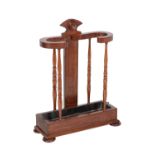 A Victorian mahogany stick stand