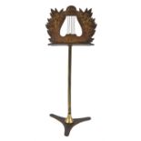 A Regency painted wood music stand