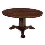 A George IV rosewood centre table