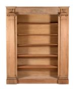 A poplar open bookcase