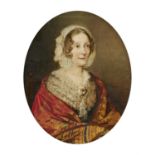 English School (late 19th century), Portrait of Eliza, Lady Farnaby