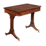 A Regency mahogany side or writing table