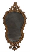 A giltwood and composition wall mirror