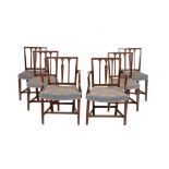 A set of twelve mahogany dining chairs in George III style