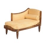 A Regency simulated rosewood and gilt painted daybed