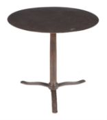 A wrought iron table